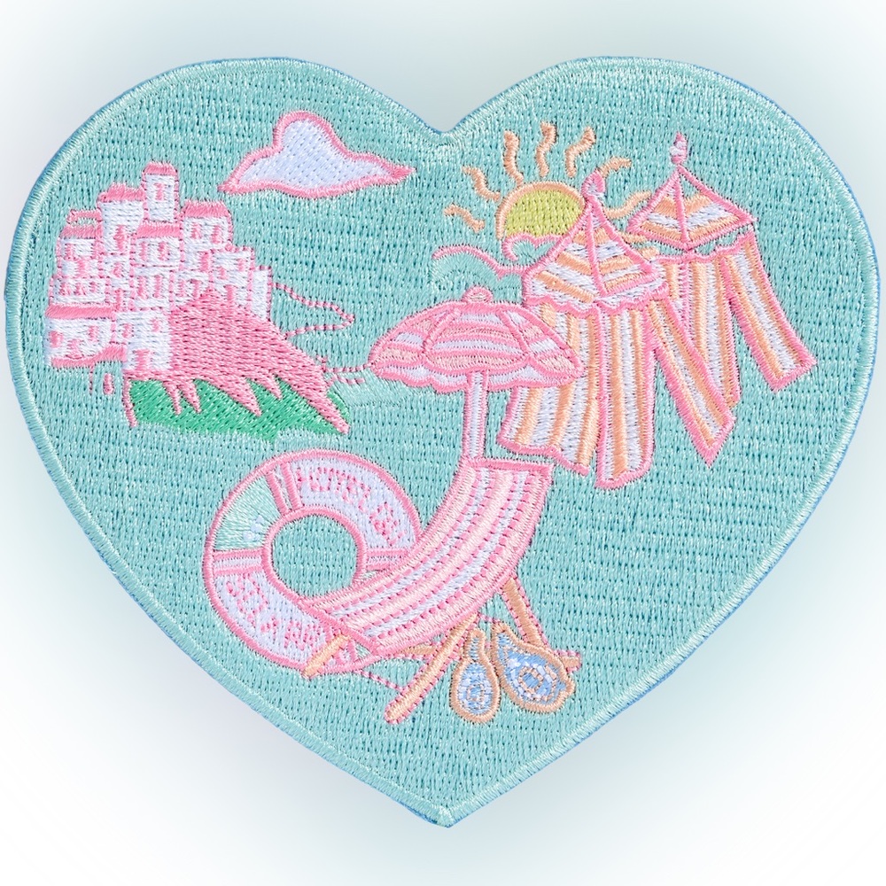 Stoney Clover Lane x Roller Rabbit - Cabana & Heart Patch